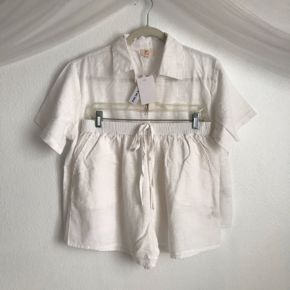 Beachy White Short Set